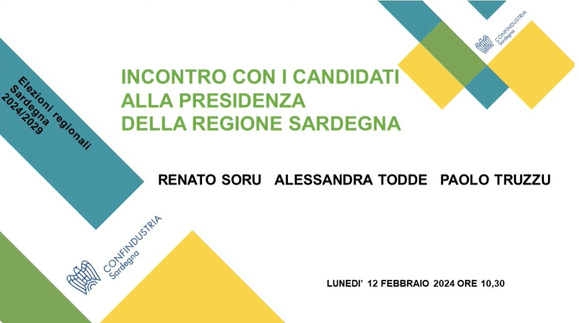 Incontro con i candidati alla Presidenza della Regione Sardegna