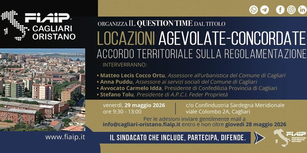 Locazioni agevolate-concordate – Accordo territoriale sulla regolamentazione
