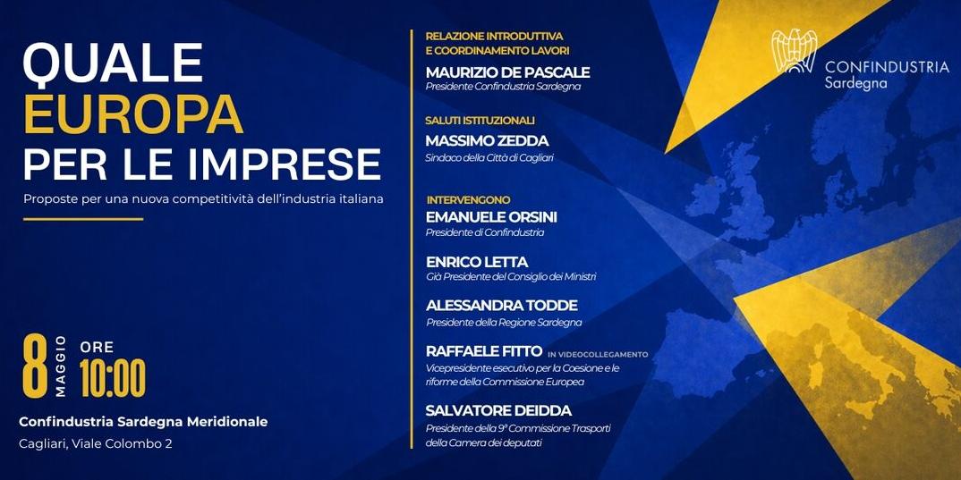 Quale Europa per le imprese: confronto a Cagliari con Orsini e Letta